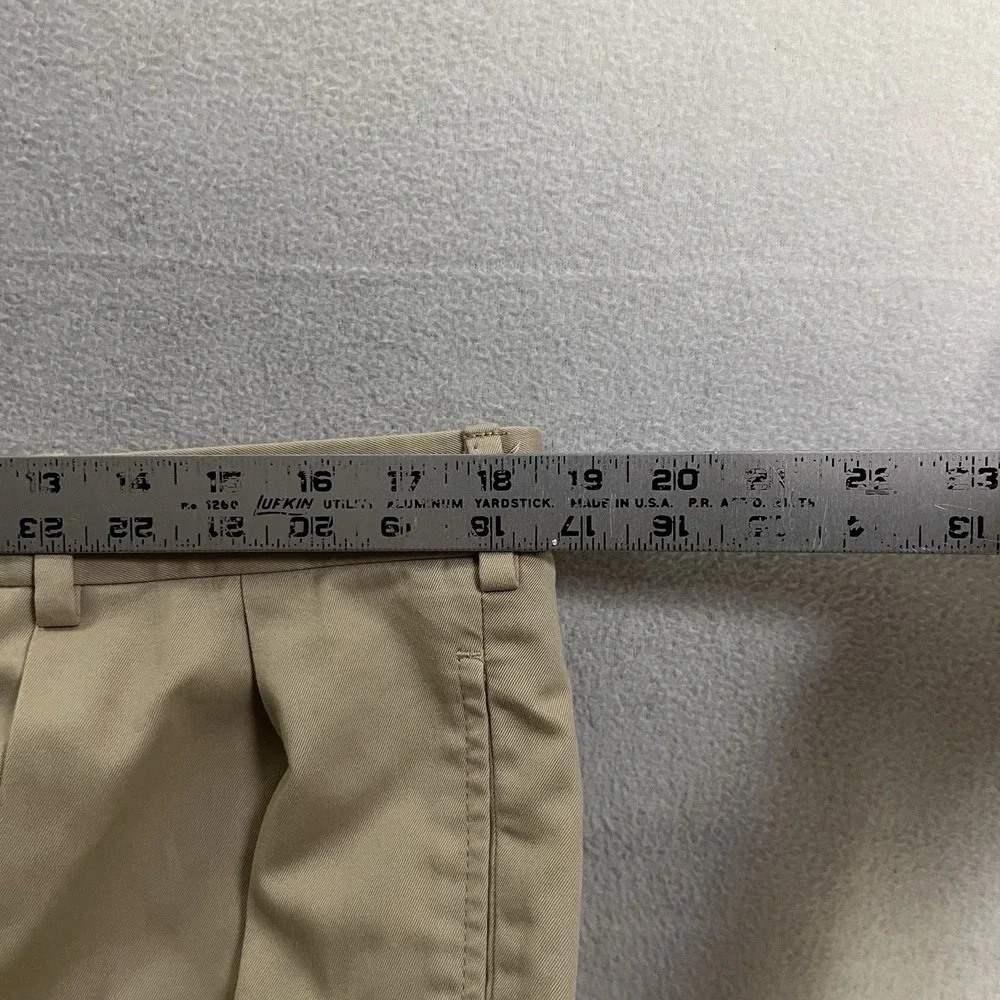 Ben Silver English Drills Chino Pants Mens 37x26 Beige Cotton Cuffed USA Khaki